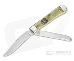 Case Trapper Tree of Life Smooth Natural Bone Slip Joint Folder 27525