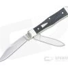 Case Swell Center Jack Small Tru-Sharp Smooth Black Micarta Slip Joint Folder 27737