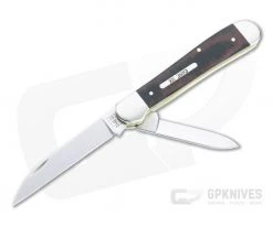 Case Copperhead Smooth Black and Red Micarta Slip Joint 27851