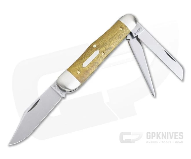 Tidioute Cutlery #29 Stockyard Whittler 3-Blade Osage Orange Wood