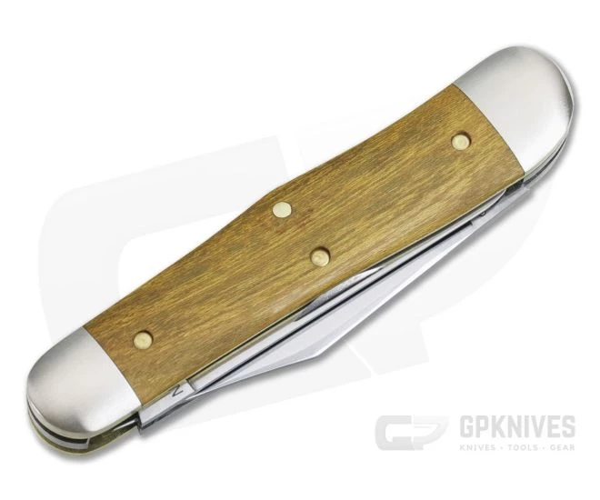 Tidioute Cutlery #29 Stockyard Whittler 3-Blade Osage Orange Wood - Image 2