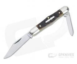 Tidioute #33 Conductor Pen Knife Antique Autumn Jigged Bone Slip Joint