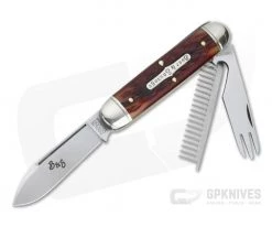 Tidioute Cutlery #35 Beer and Sausage Bar Tool Jack Knife Autumn Leaf Jigged Bone