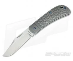Enrique Pena Custom Lanny's Clip Point Jigged Grey Titanium Slipjoint 3570