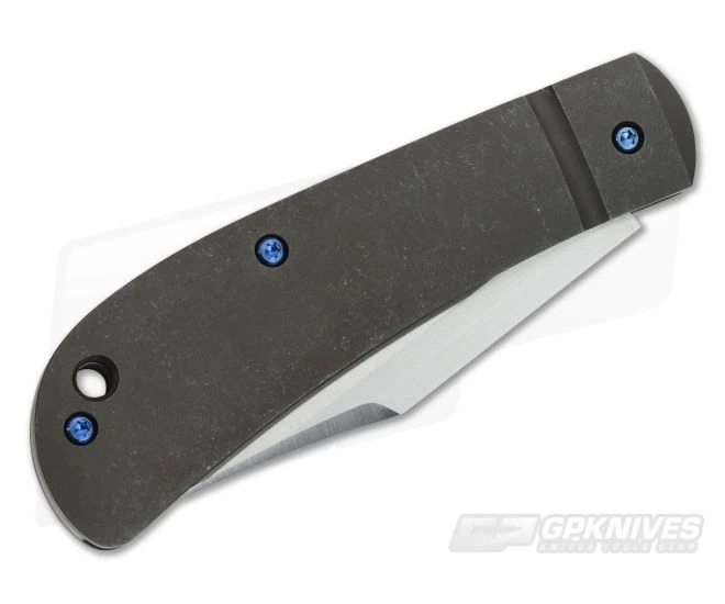 Enrique Pena Custom Lanny's Clip Point Tumbled Bronze Titanium Slipjoint 3571 - Image 2