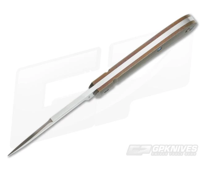 Enrique Pena Custom Lanny's Clip Point Tumbled Bronze Titanium Slipjoint 3571 - Image 3