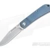JE Made Slipjoint Stonewashed S35VN Blue Anodized Honeycomb Titanium