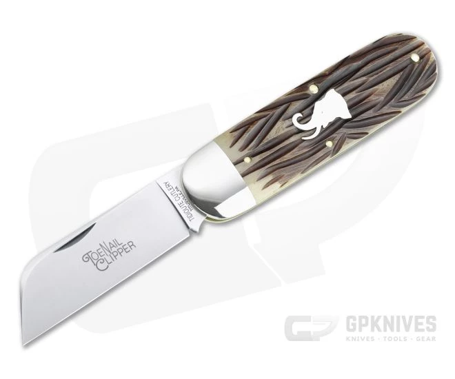 Tidioute Cutlery #36 Toenail Clipper Exotic India Jigged Bone Slip Joint 363122