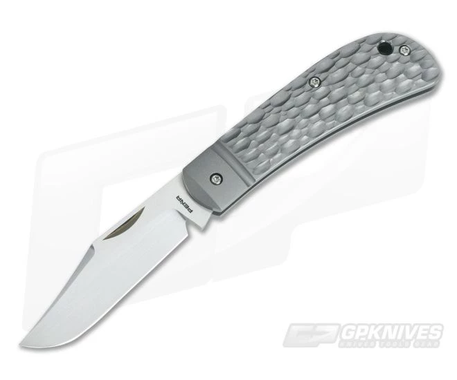 Enrique Pena Custom Lanny's Clip Point Jigged Grey Titanium Slipjoint 3656