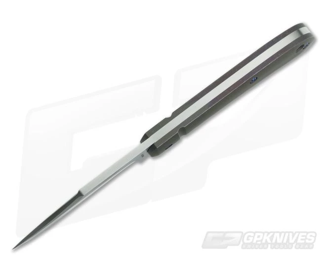 Enrique Pena Custom Lanny's Clip Point Tumbled Bronze Titanium Slipjoint 3659 - Image 3