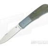 Trash Panda Knives Kit Slip Joint Satin CPM-154 Green Canvas Micarta with Bolsters 3782