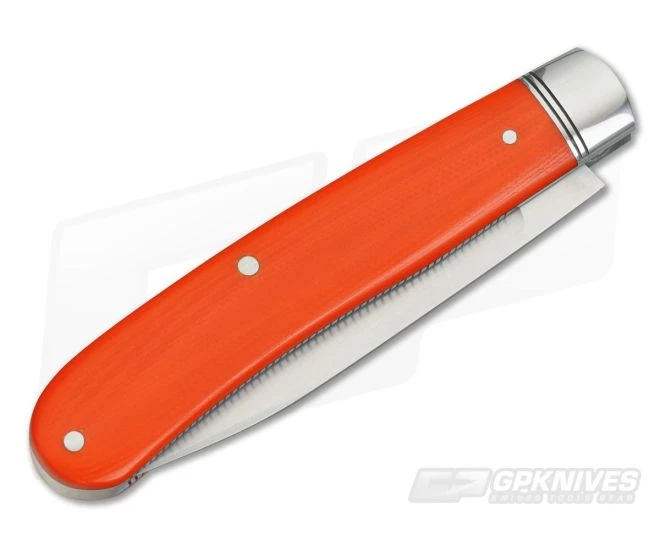 T.A. Davison Custom Orange G10 Satin CPM154 Drop Point Slip Joint - Image 2
