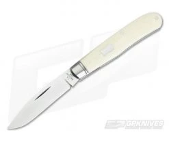 T.A. Davison Custom Ivory White G10 Satin CPM154 Drop Point Slip Joint