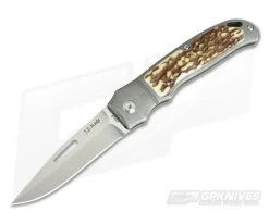 JE Made Loveless New York Special Slip Joint Stag Inlays Bolstered S35VN 3900