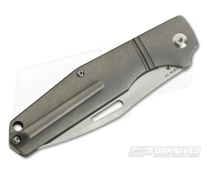 JE Made Combustion Slip Joint Smooth Titanium w/ Clip CPM-3V - Image 2