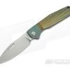 JE Made Combustion Slip Joint Bolstered Ray Milled Green Titanium w/ Clip CPM-3V