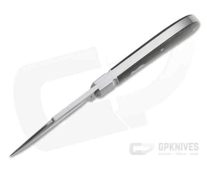 Enrique Peña Custom Lanny's Clip Slip Joint Green Canvas Micarta - Image 3