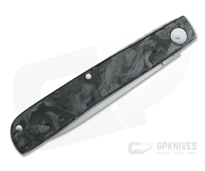 Hiroaki Ohta Knives Light Folder OLF Marbled Carbon Fiber D2 Slip Joint 4027 - Image 2