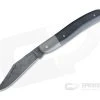 Chuck Hawes Custom Black Canvas Micarta Single Blade Stockman Burl Pattern Damascus Blade