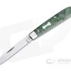 T.A. Davison Custom Green Box Elder Burl Satin Drop Point Slip Joint 4206