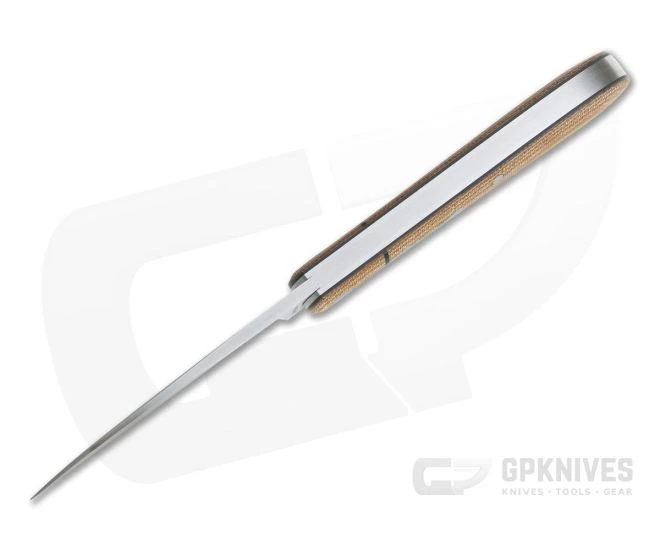 Enrique Pena Custom Wharncliffe Slip Joint Bolstered Natural Canvas Micarta 4331 - Image 3