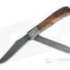 Chuck Hawes Custom Two-Blade Trapper Desert Ironwood Ladder Damascus Slip Joint 4335