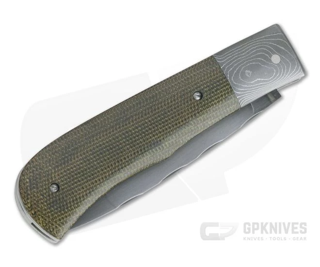 Chuck Hawes Custom One-Blade Small Remington Green Micarta Hamon W2 Slip Joint 4337 - Image 2