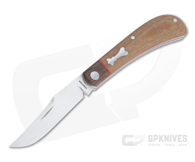 Enrique Pena Custom Lanny's Clip Slip Joint Bolstered Natural Canvas Micarta 4402