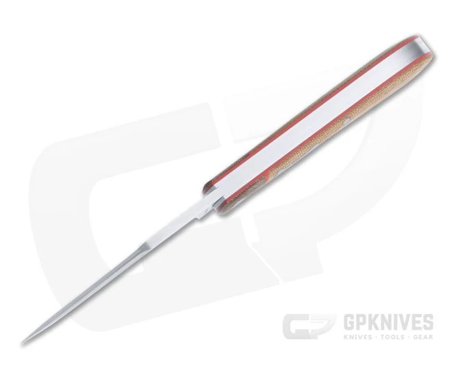 Enrique Pena Custom Lanny's Clip Slip Joint Bolstered Natural Canvas Micarta 4402 - Image 3