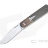 Enrique Pena Custom Barlow Clip Point Bolstered Green Canvas Micarta Front Flipper 4404