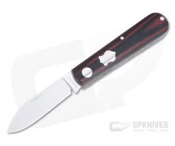 Sakman Knives Oryx Spear Point Satin N690 Red/Black Micarta Slip Joint Folder 4575