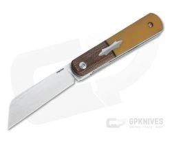 Enrique Pena Custom Front Flipper Barlow Bolstered Antique Paper Micarta Folder 4704