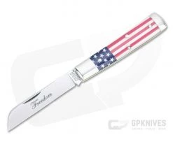 Tidioute Cutlery #49 Freedom Blem A Sheepsfoot Jack Flag Acrylic Slip Joint 493121