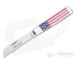 Tidioute Cutlery #49 Freedom Blem A Sheepsfoot Jack Flag Acrylic Slip Joint 493121