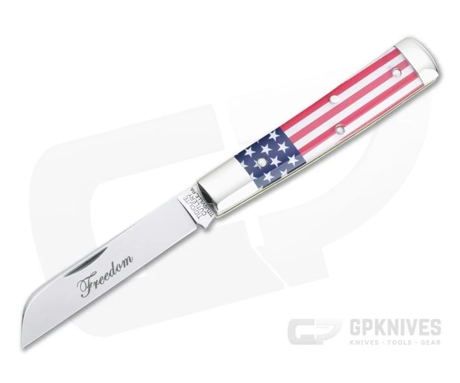 Tidioute Cutlery #49 Freedom Blem A Sheepsfoot Jack Flag Acrylic Slip Joint 493121