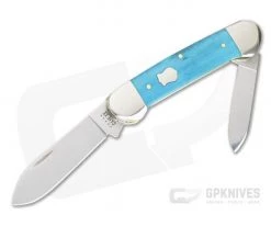 Case Canoe Caribbean Blue Smooth Bone Slip Joint 50669