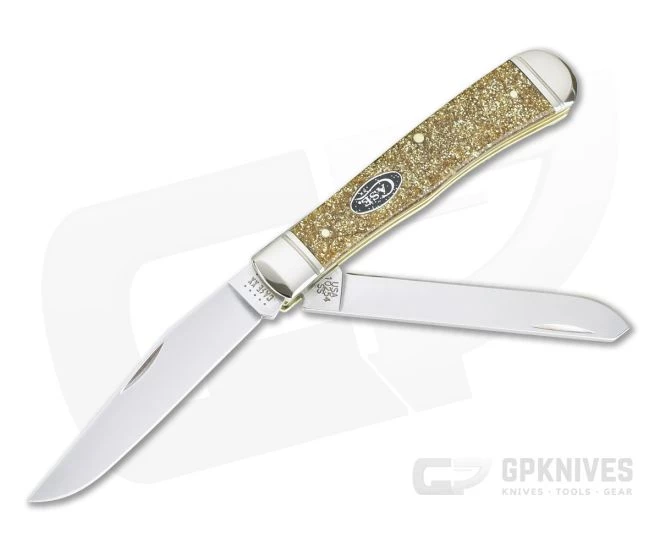 Case Trapper Gold Stardust Kirinite Slip Joint 50980