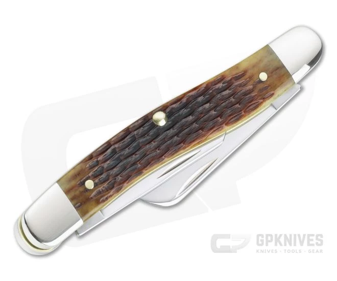 Case Medium Stockman Rogers Corn Cob Jig Antique Bone 52834 - Image 2