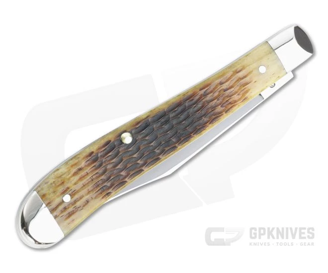 Case Slimline Trapper Rogers Corn Cob Jig Antique Bone Slip Joint 52839 - Image 2