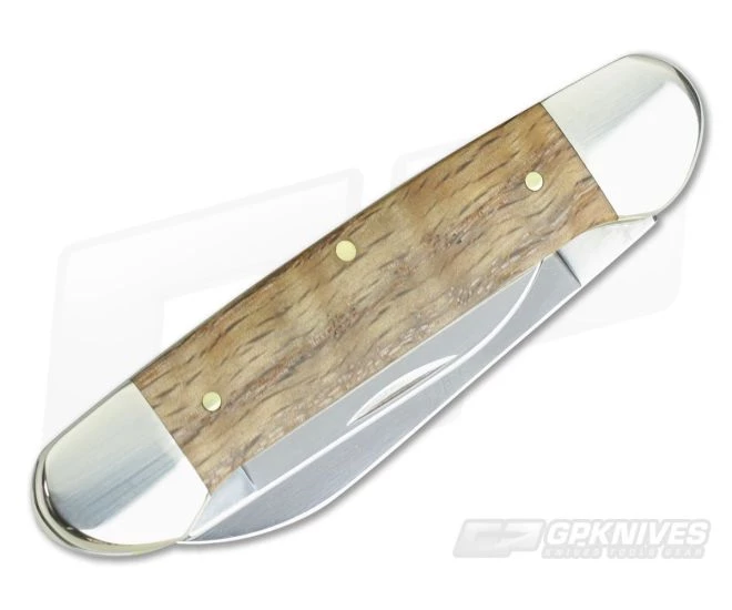 Case Canoe Smooth Natural Curly Oak Handle SS 53307 - Image 2