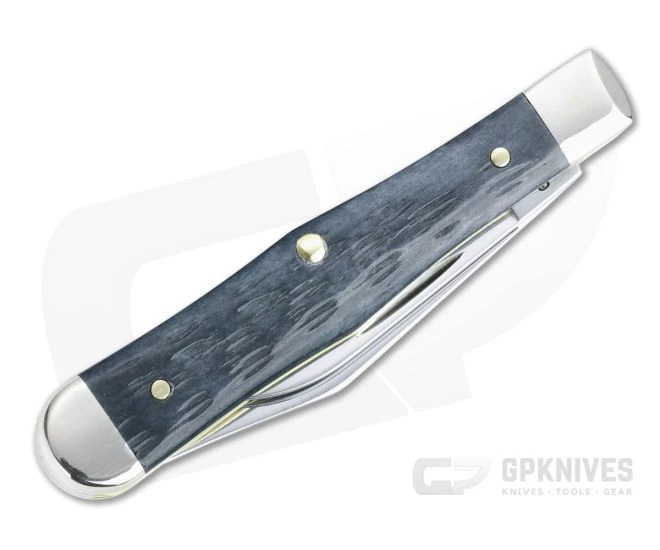 Case Swell Center Jack Small Carbon Steel Pocket Worn Gray Crandall Jig Bone Slip Joint Folder 58419 - Image 2