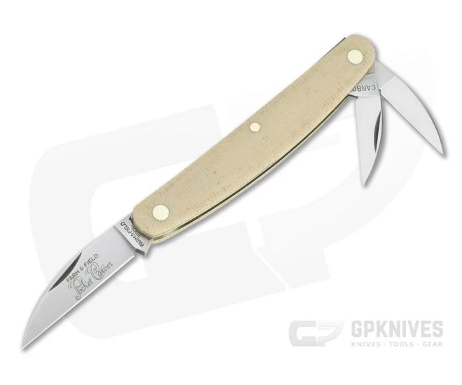Great Eastern #62 Farm & Field Pocket Carver Three Blade Muslin Micarta 620320