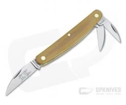 Great Eastern #62 Farm & Field Pocket Carver Three Blade Natural Linen Micarta 620320