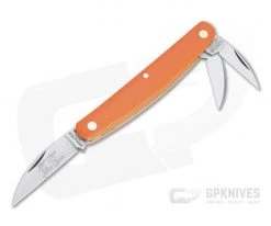 Great Eastern #62 Farm & Field Pocket Carver Three Blade Orange Delrin 620320