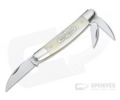 Tidioute #62 Pocket Carver Three Blade Smooth White Bone