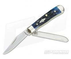 Case Tiny Trapper Ocean Blue Jigged Bone 63635