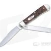 Case Trapper Smooth Brown Maple Burl Wood Slip Joint Folder 64060
