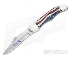 Case Folding Hunter Star Spangled Natural Bone Handle 64130
