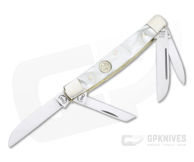 Buck Creek Little Bear & Bull Cracked Ice Celluloid Slip Joint 6682CI