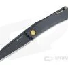 Real Steel Solis Sheepsfoot Black N690 Gold/Black Titanium Slip Joint Folder 7063G